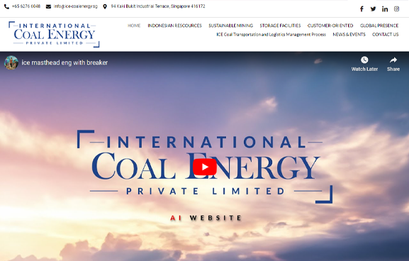 Singapore Website Design - International Coal Energy